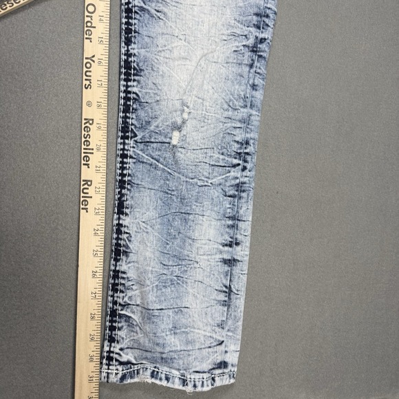 Rock Revival Dane Straight Jeans Mens 30x31 Stretch Denim Studded Rodeo Cowboy - Picture 9 of 10